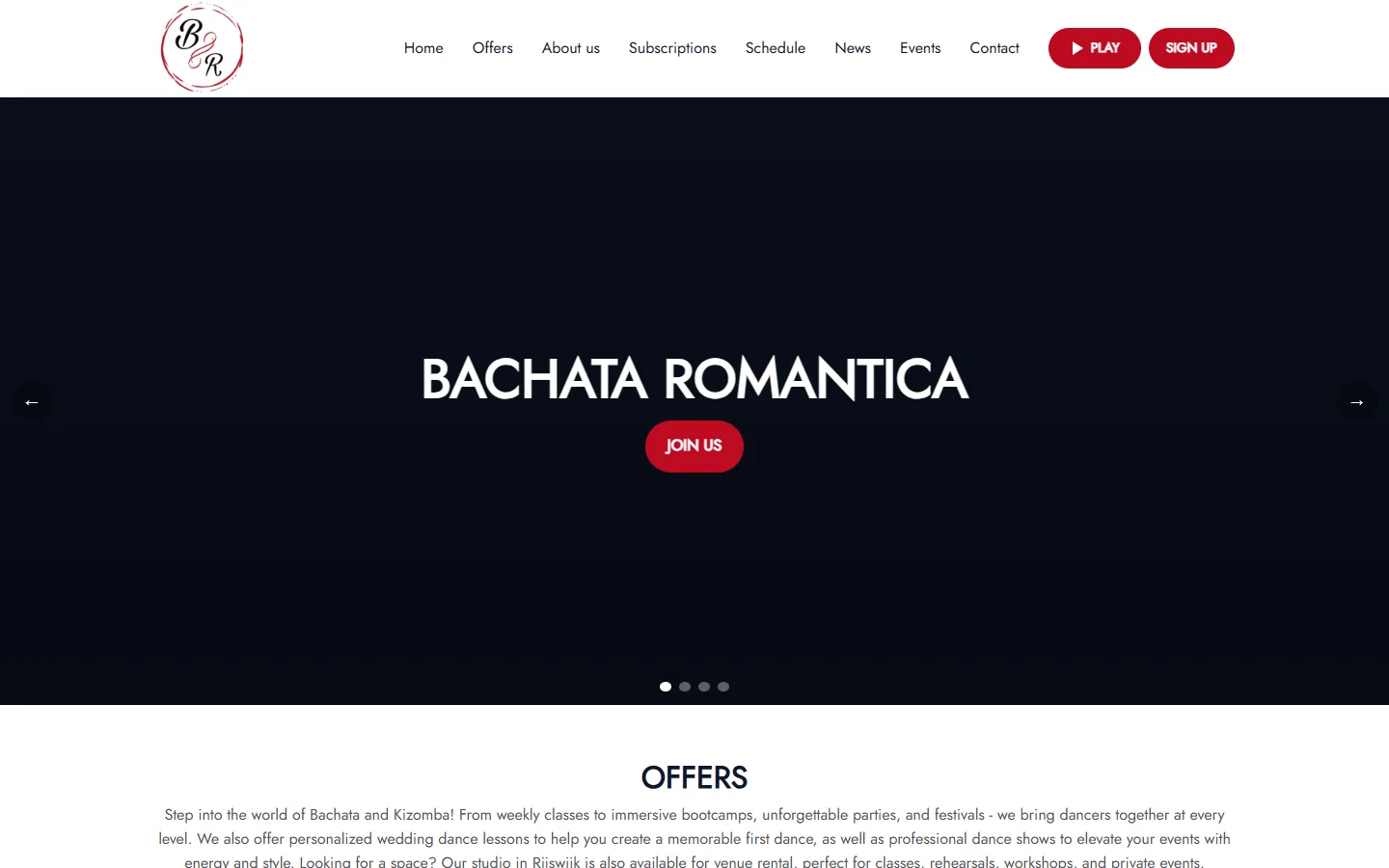 Zrzut strony Bachata Romantica