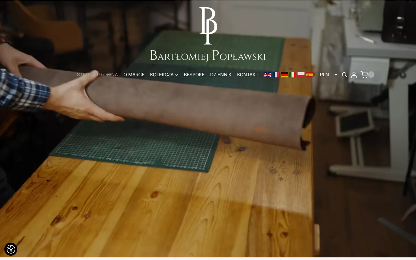 Screenshot of the Bartłomiej Popławski website