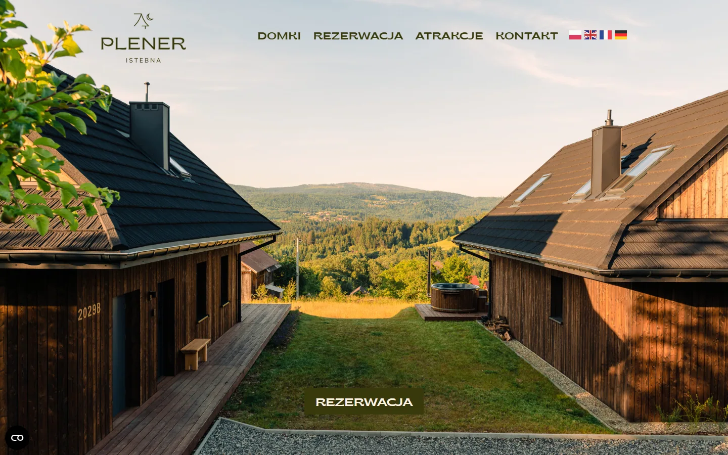 Screenshot of the Plener Istebna website