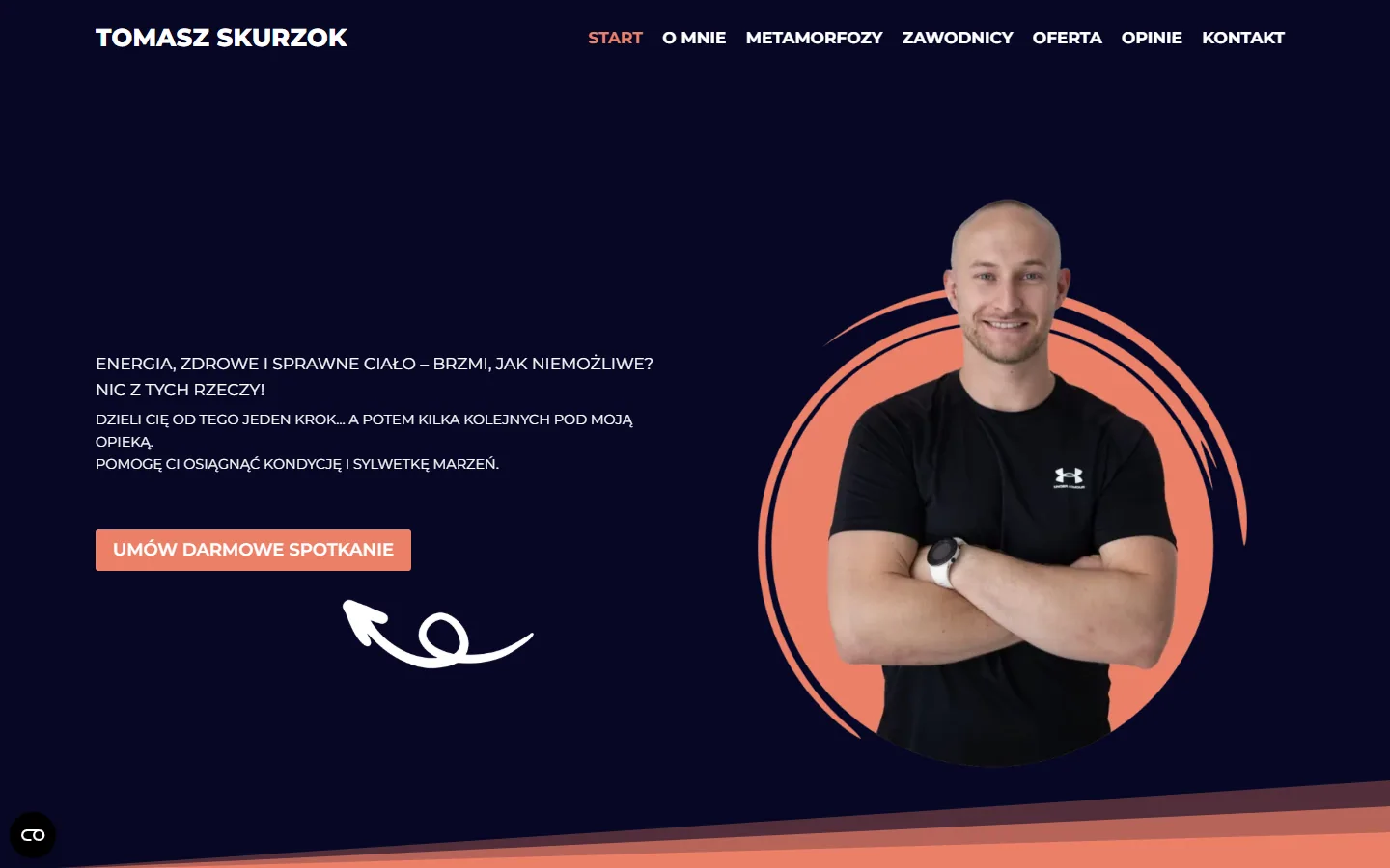 Screenshot of the Tomasz Skurzok website