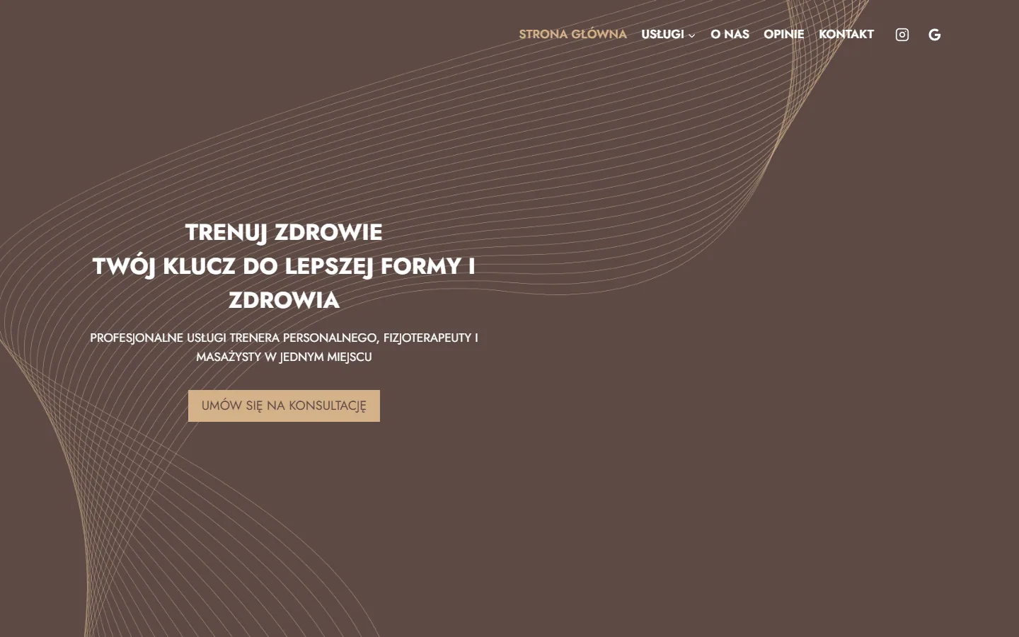 Screenshot of the Trenuj Zdrowie website