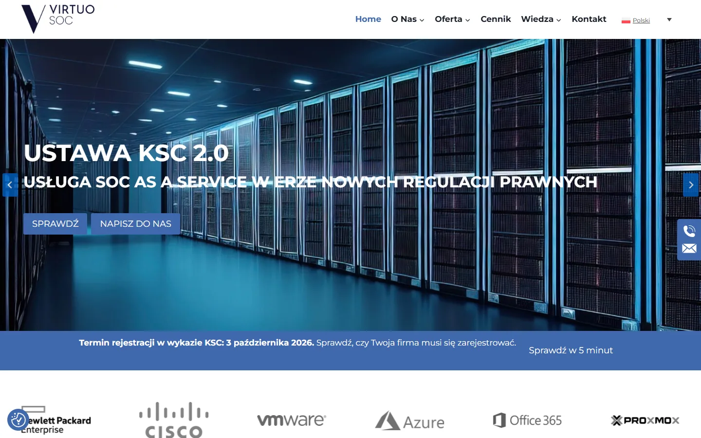 Screenshot of the VIRTUO GROUP website